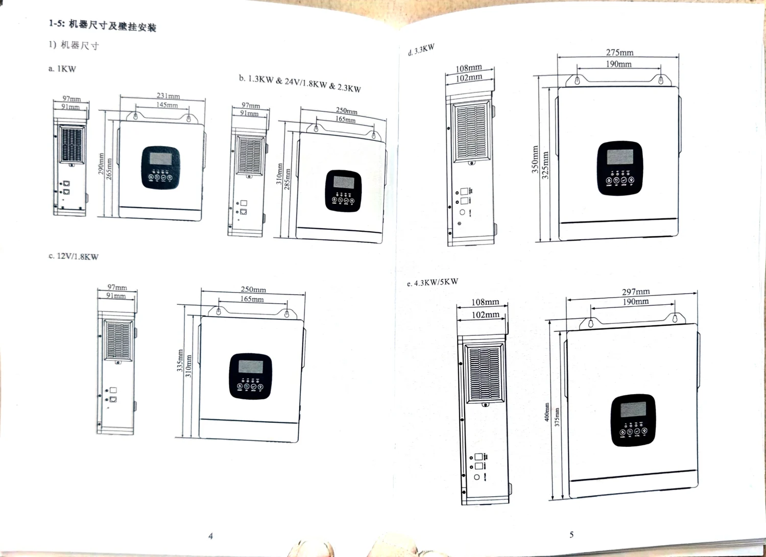 图:10.3KW / 12.3KW 系统接线示意图与端子连接特写(原厂图示)